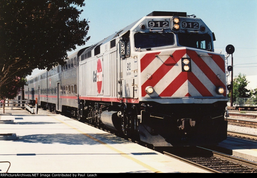 Outbound commuter approaches the station